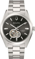 Bulova Men's Classic Surveyor 3-Hand Automatic Watch, Hack Feature, Luminous Hand, Open Aperture, Screw-Back Case, 42mm