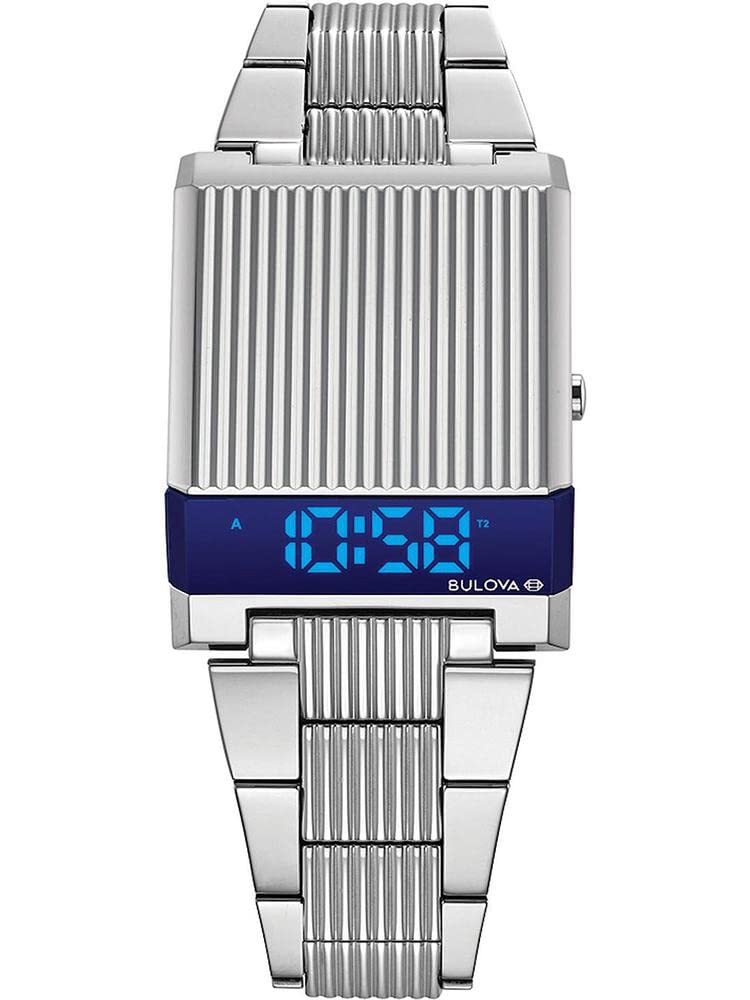 Bulova Mens Archive Series LED Computron Stainless Steel Watch