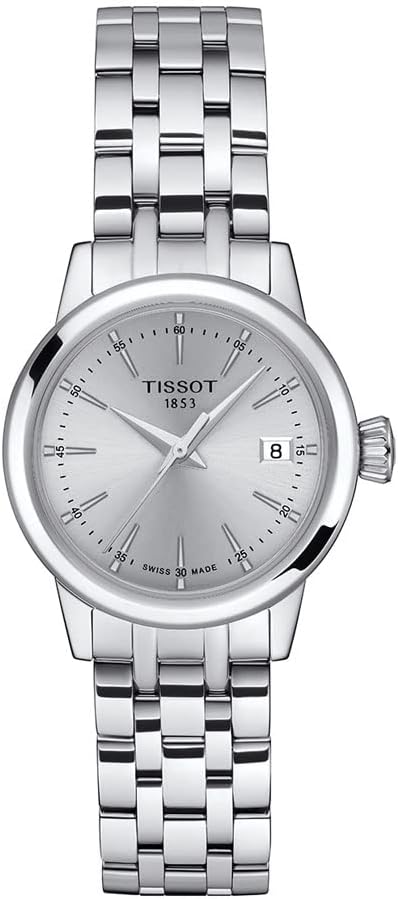 Tissot Womens Tissot Classic Dream Lady 316L Stainless Steel case Quartz Watch, Grey, Stainless Steel, 14 (T1292101103100)