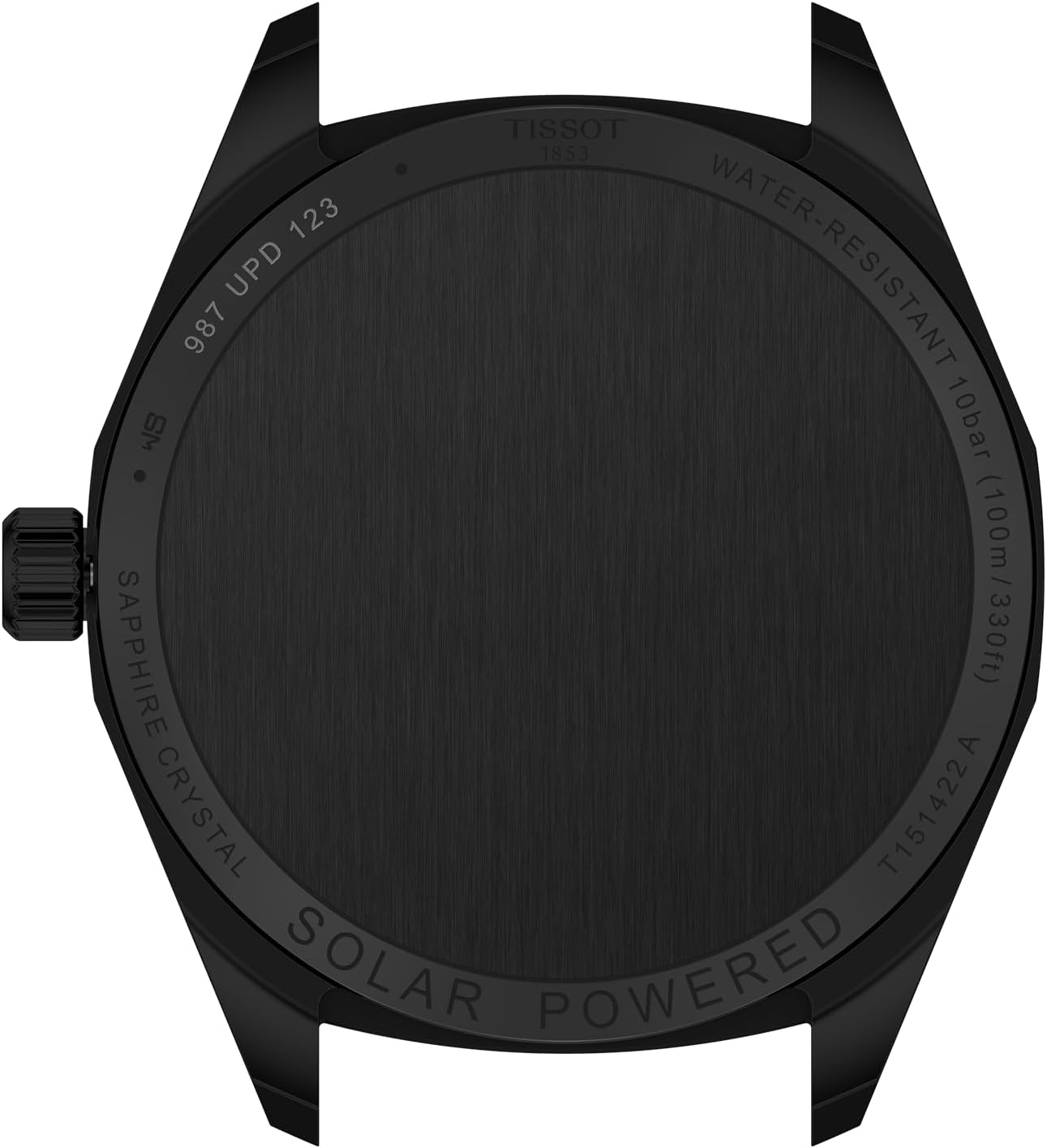 Tissot PRC 100 Solar, Black PVD Dial, 39mm Watch for Men, Blavk PVD Stainless Steel Bracelet, Solar Quartz Movement, T1514223305100