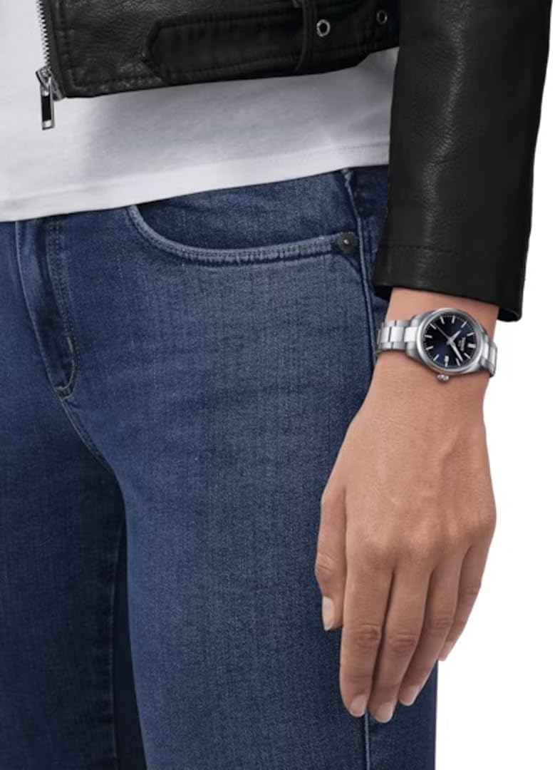 Tissot PR 100 34mm, Swiss Quartz Watch for Women, Stainless Steal Case, Blue Dial, T1502101104100
