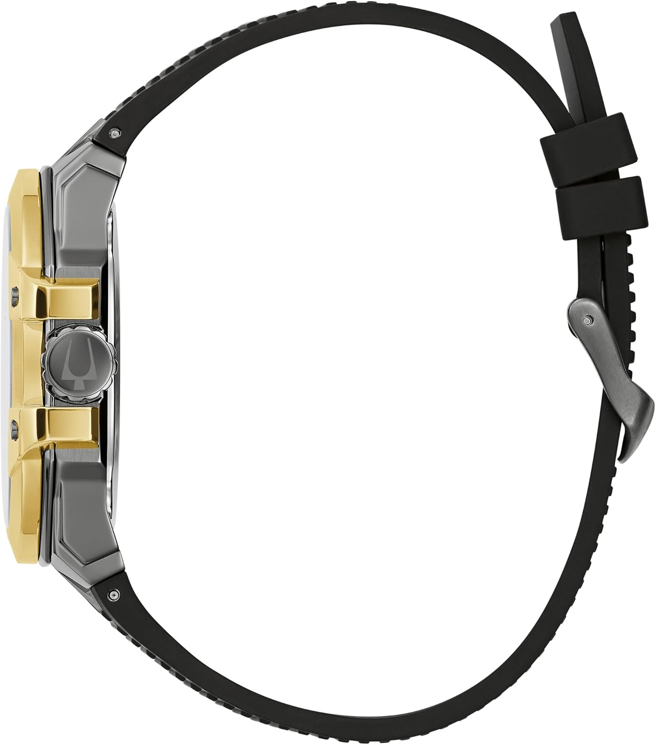 Bulova Men's Automatic Performance Maquina Watch, Black Silicone Strap, Gray Heartbeat Skeleton Dial, 42 Hour Power Reserve (Style:98A310)