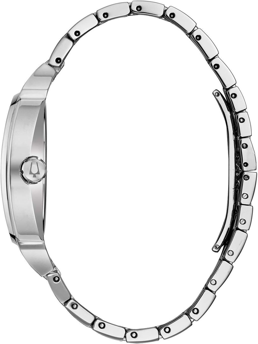 Bulova Men's Crystal Phantom 3-Hand Date Quartz Cushion Shaped Case Watch, Pave Crystal Dial, 40mm
