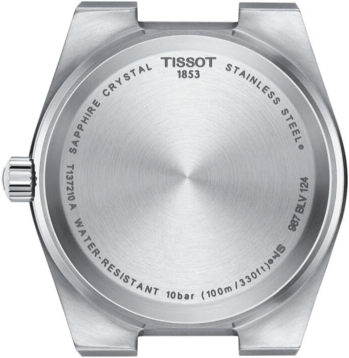 Tissot Unisex Tissot PRX 35mm 316L Stainless Steel case Quartz Watch, Grey, Stainless Steel, 11 (T1372101135100)