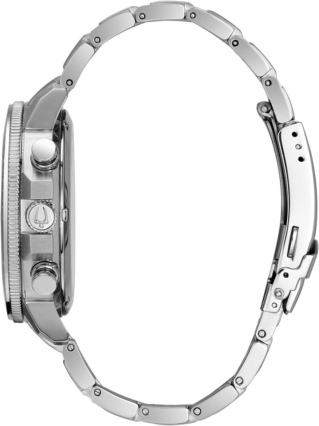 Bulova Men's Marine Star Series C Stainless Steel 6-Hand Chronograph Quartz Watch, Black Dial Style: 96B272