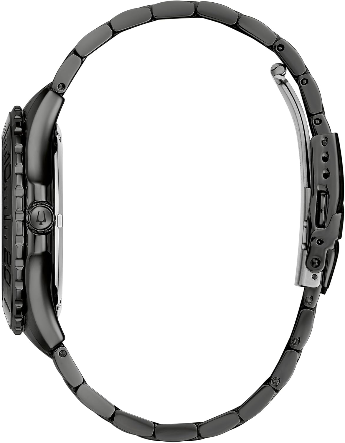 Bulova Men's Sport Watch, Black Stainless Steel Bracelet, Rose Gold Accents, Luminous Markers Black Dial, 42mm Case Style: 98B438