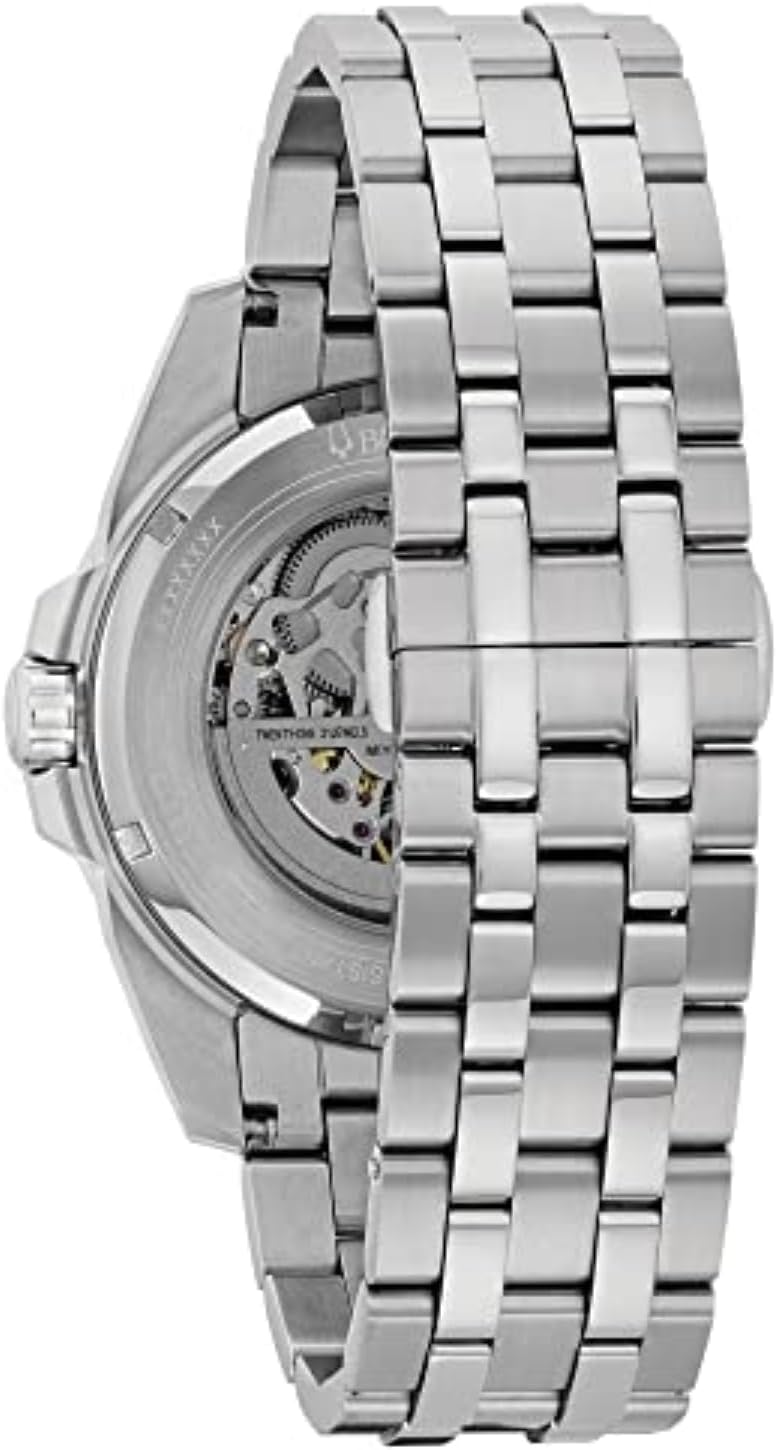 Bulova Men's Classic Sutton 3-Hand 21-Jewel Automatic Watch, 42 Hour Power Reserve, Skeleton Dial, Luminous Hands, 100M Water Resistant, 43mm