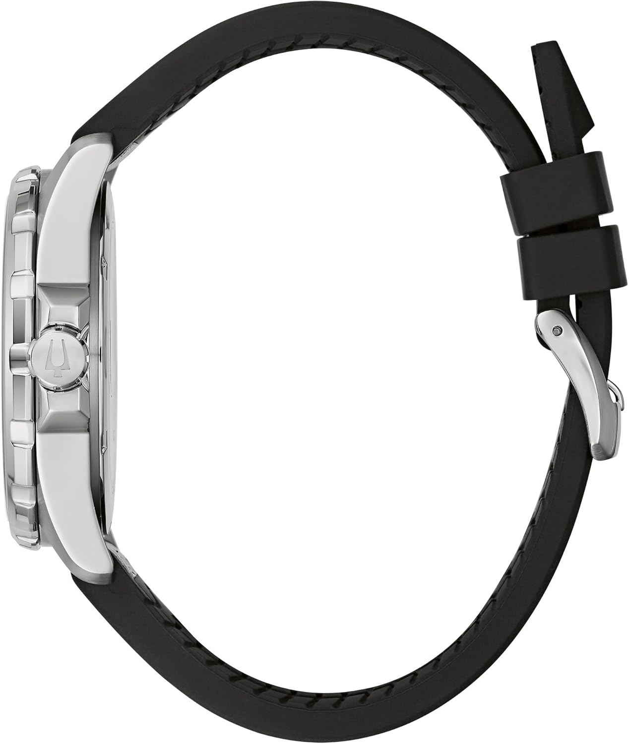 Bulova Men's Marine Star Quartz Silver Stainless Steel Watch, Leather and Silicone Strap, 100M Water Resistant, 43mm