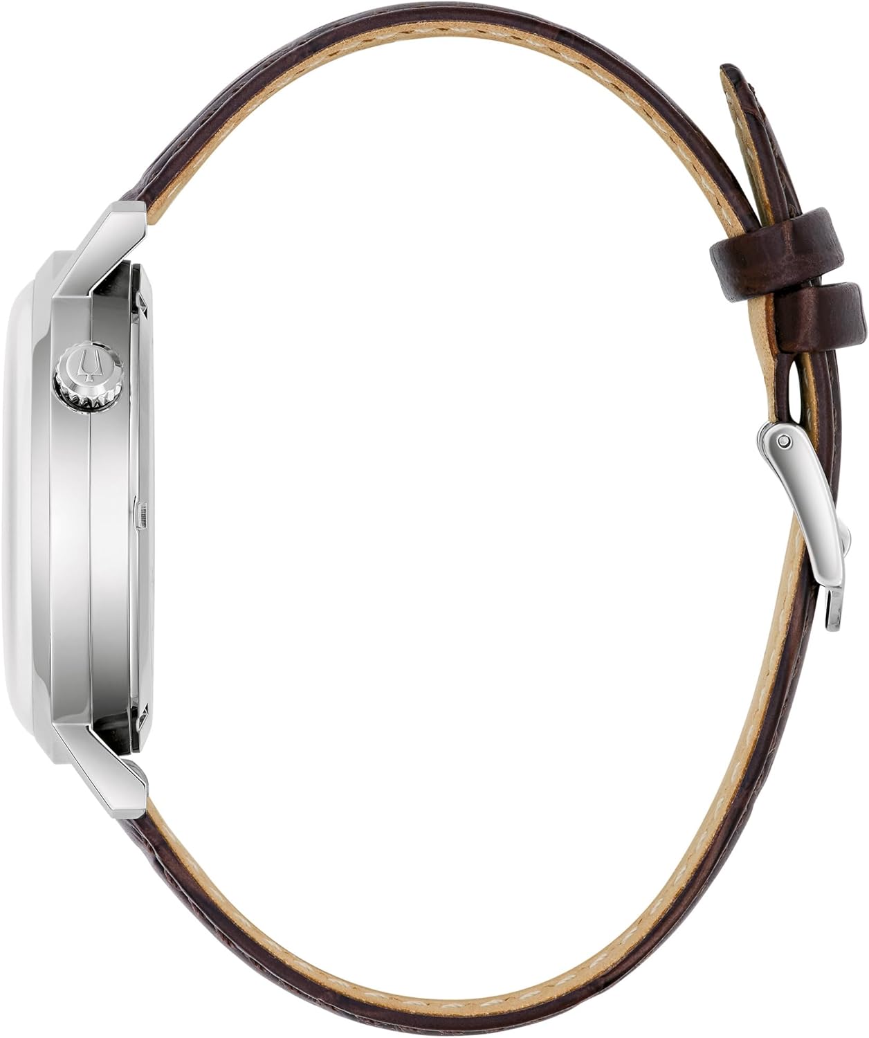 Bulova Men's Classic Aerojet 3-Hand Automatic Leather Strap Watch, Open Aperture, 40-Hour Power Reserve, Double Curved Mineral Crystal, 41mm