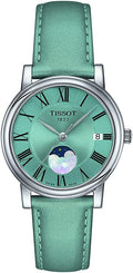 Tissot Womens Tissot Carson Premium Lady Moonphase Swiss Quartz Watch, Blue, Leather, 16 (T1222231635300)