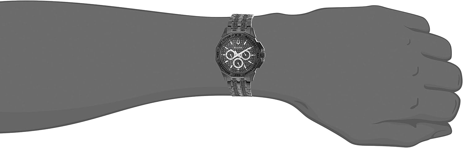Bulova Men's Crystal Octava Chronograph Quartz Watch, Pave Crystal Dial