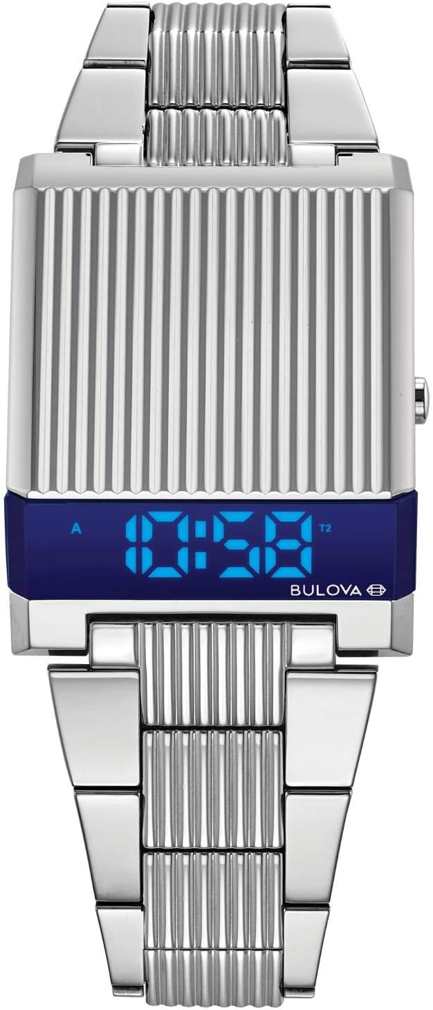 Bulova Mens Archive Series LED Computron Stainless Steel Watch