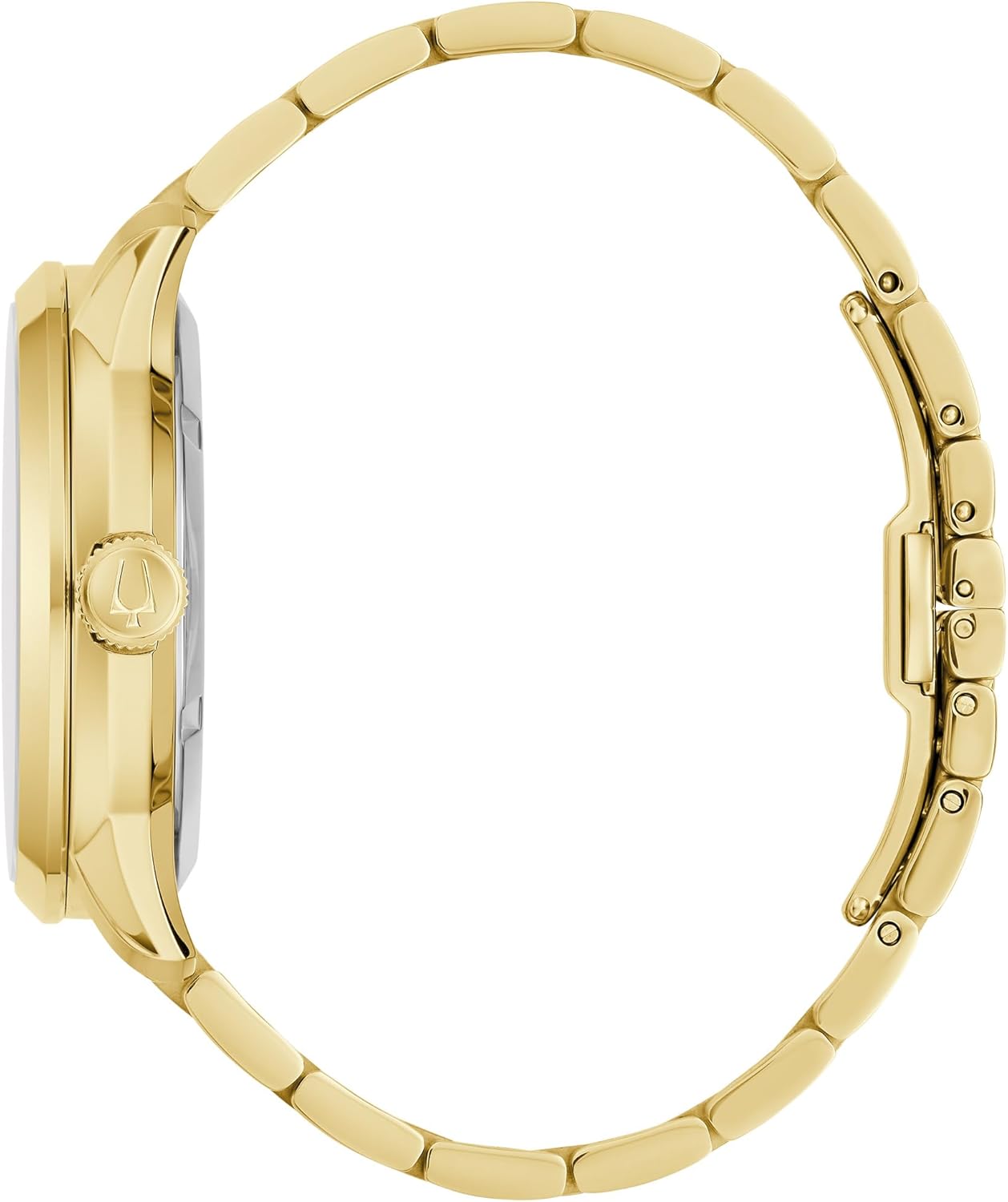 Bulova Men's Automatic Sutton Watch, Gold-Tone Stainless Steel Case & Silver-White Dial (Style: 97A201)