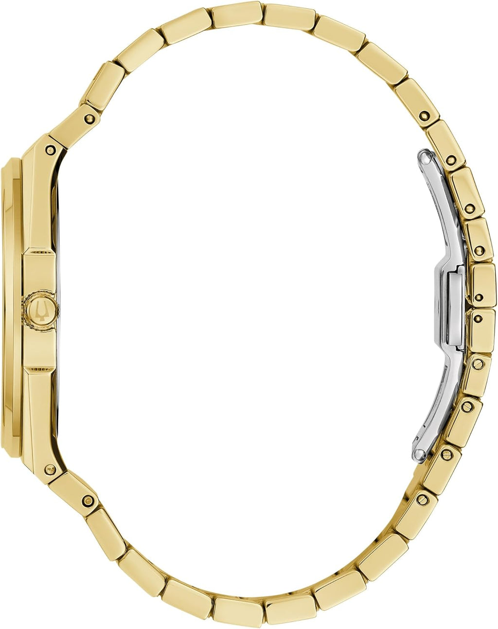 Bulova Mens Dress Classic Quartz Two Tone Stainless Steel Watch, Patterned Dial, 39mm
