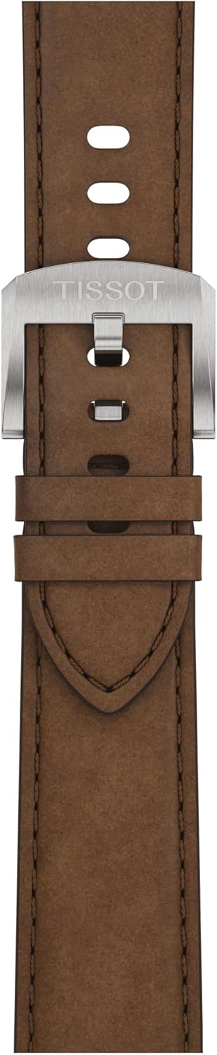 Tissot PRC 100 Solar, Silver Dial, 39mm Watch for Men, Brown Leather Strap, Solar Quartz Movement, T1514221603100