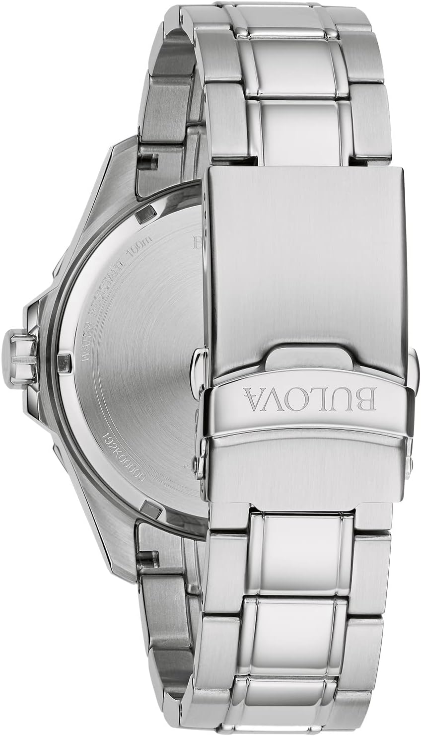 Bulova Men's Marine Star 'Series B' Stainless Steel Watch, Black Sunray Dial Style: 96B382