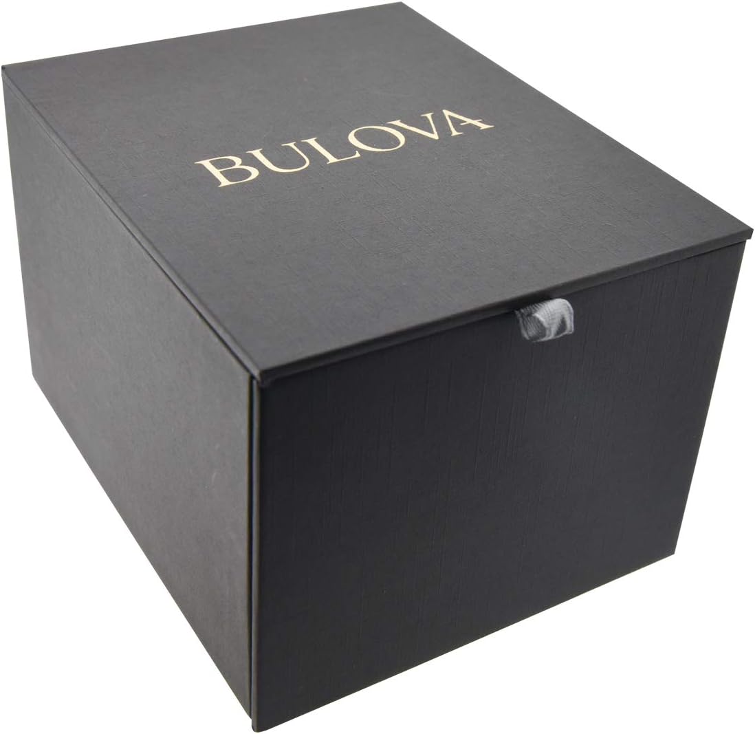 Bulova Men's Icon High Performance Quartz Black Ion Plated Stainless Steel Watch, 3-Hand, Chronograph, Curved, Black Dial, Sapphire Crystal Style: 98B408