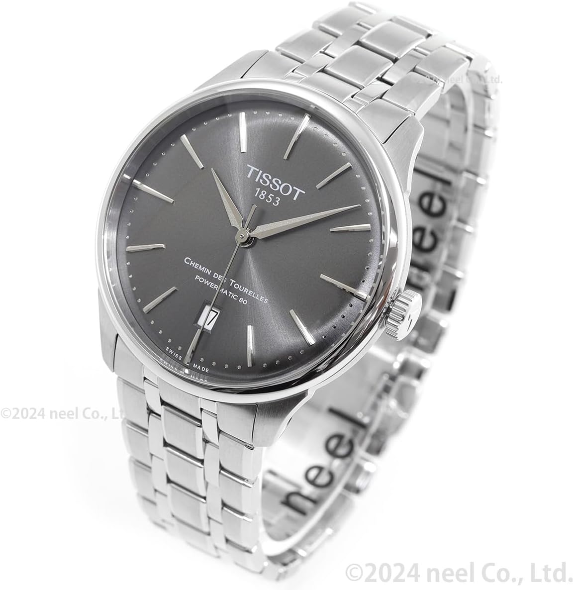 Tissot Chemin des Tourelles Powermatic 80, Swiss Automatic Watch for Men, 39mm, Stainless Steel Case, T1398071106100