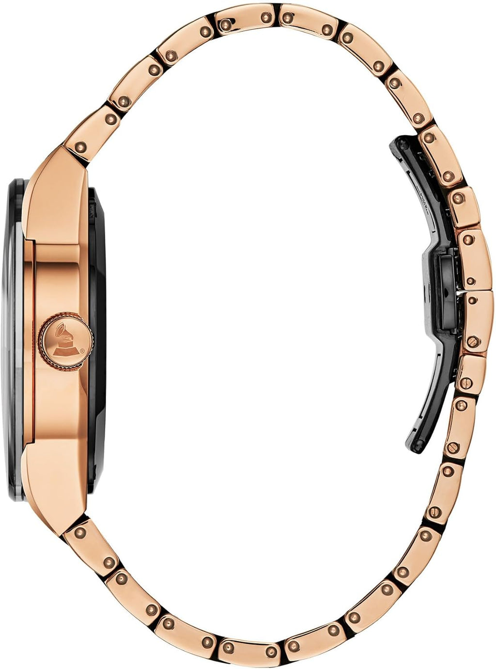 Bulova Latin Grammy Modern Millenia Automatic Two-Tone Stainless Steel Watch,Open Heartbeat Aperture,Exhibition Case Back,Black Dial, (Model:98A236)