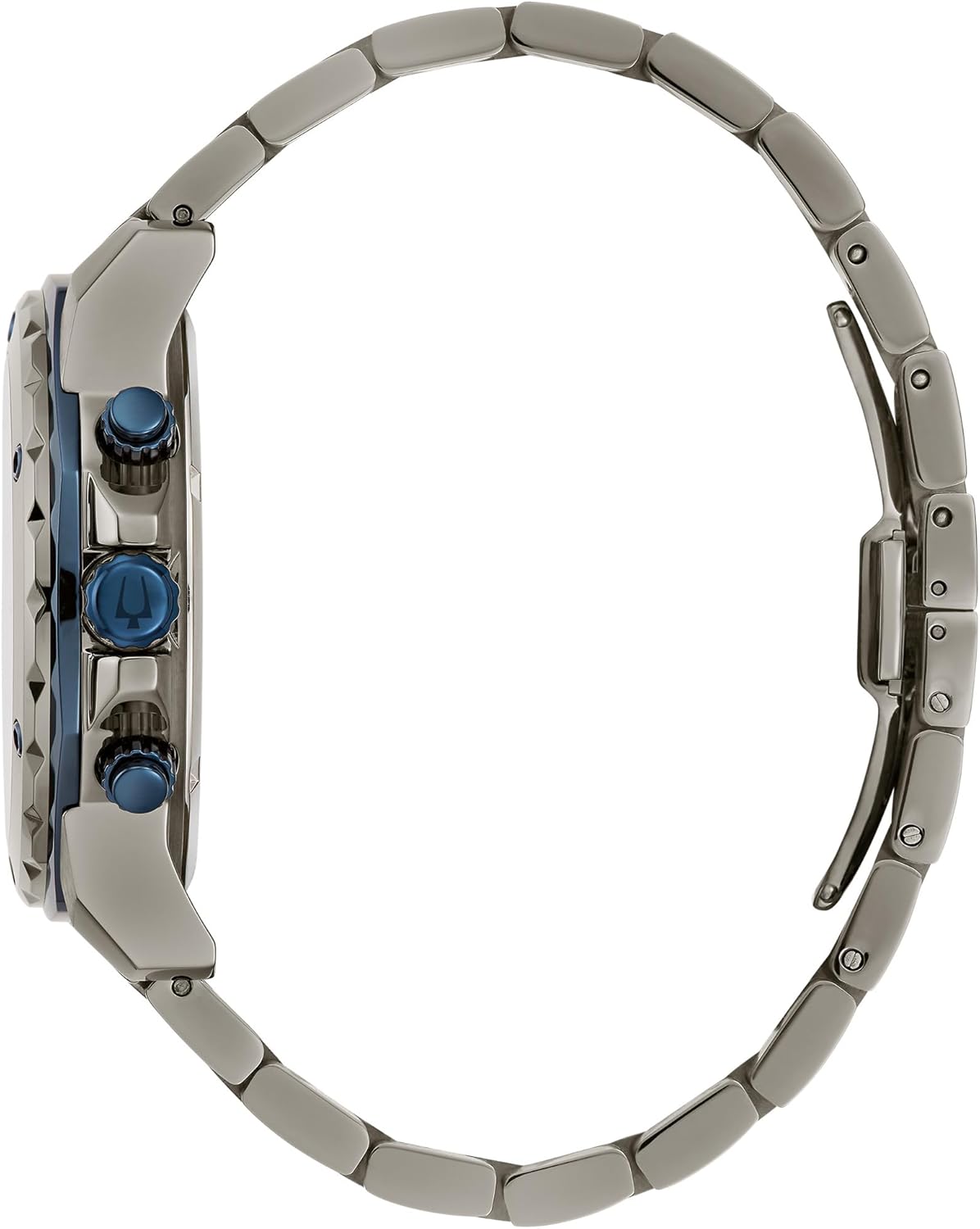 Bulova Men's Marine Star 'Series A' Gray IP Stainless Steel with Blue Accents Chronograph Quartz Watch, 4mm Style: 98B411