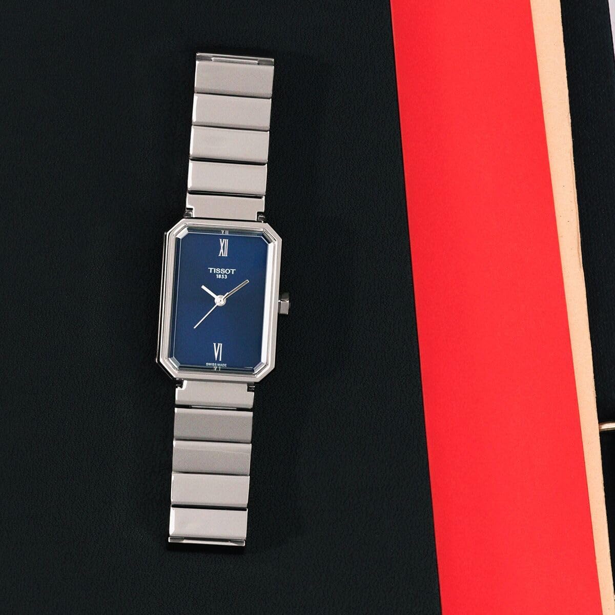 Tissot SRV, Swiss Quartz Watch for Women, Stainless Steel Case, Blue Dial, T1601101104300