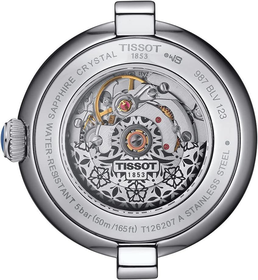 Tissot Womens Tissot Bellissima Automatic 316L Stainless Steel case Swiss Automatic Watch, Grey, Stainless Steel, 5 (T1262071101300)