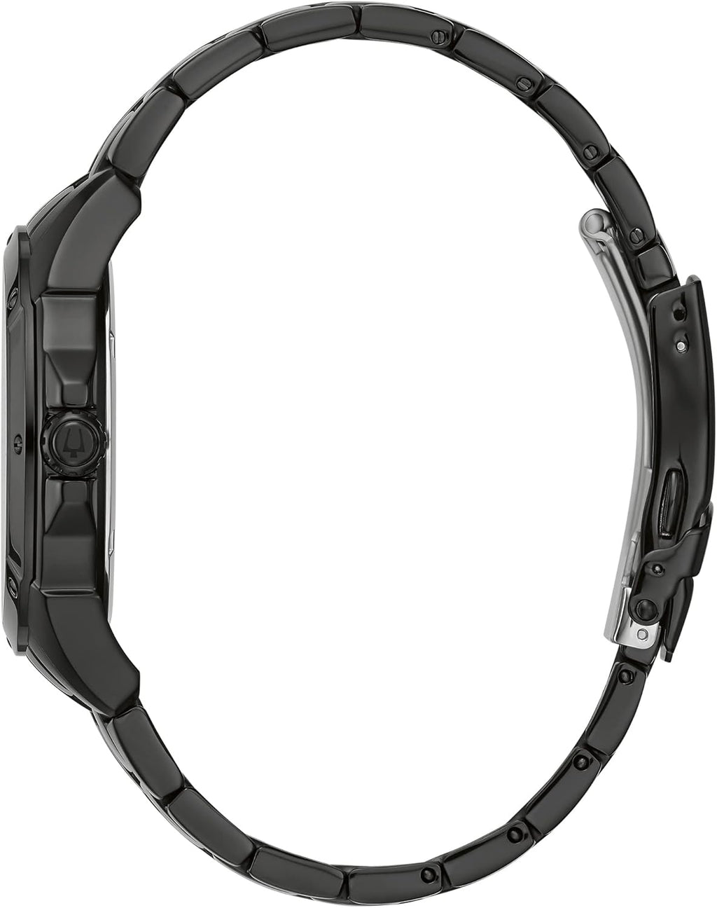 Bulova Men's Classic Dress 6-Hand Multi-Function Day/Date Quartz Watch, Black Patterned Dial, 43mm