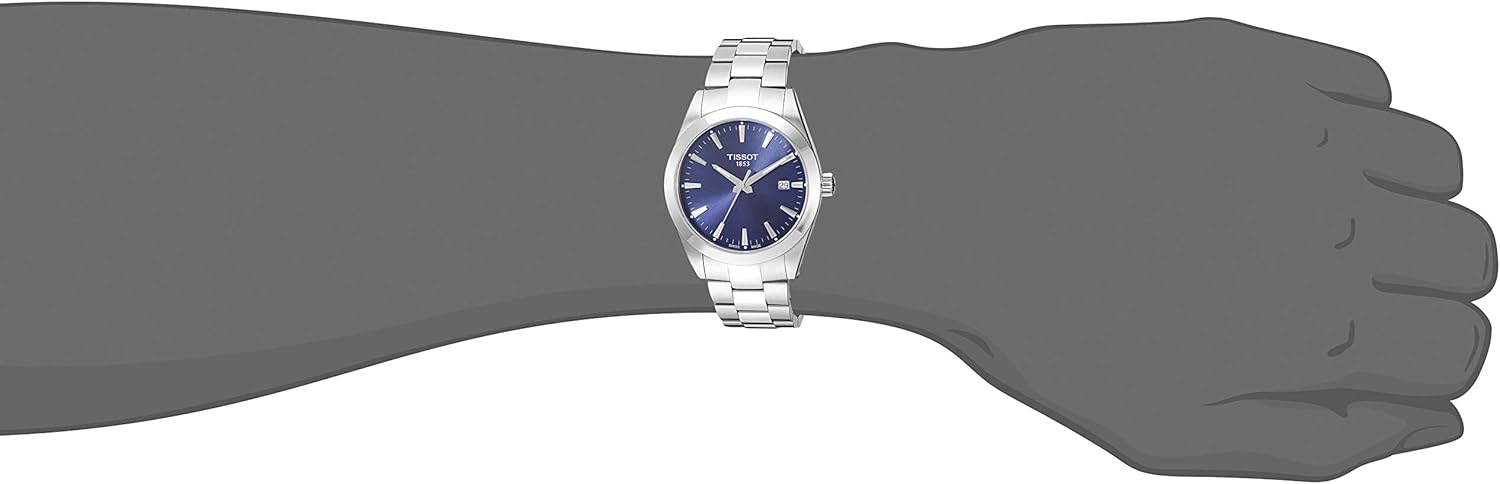 Tissot Mens Gentleman Stainless Steel Dress Watch Grey