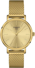 Tissot Womens Tissot Everytime Lady 316L Stainless Steel case with Yellow Gold PVD Coating Quartz Watch, Yellow, Stainless Steel, 16 (T1432103302100)