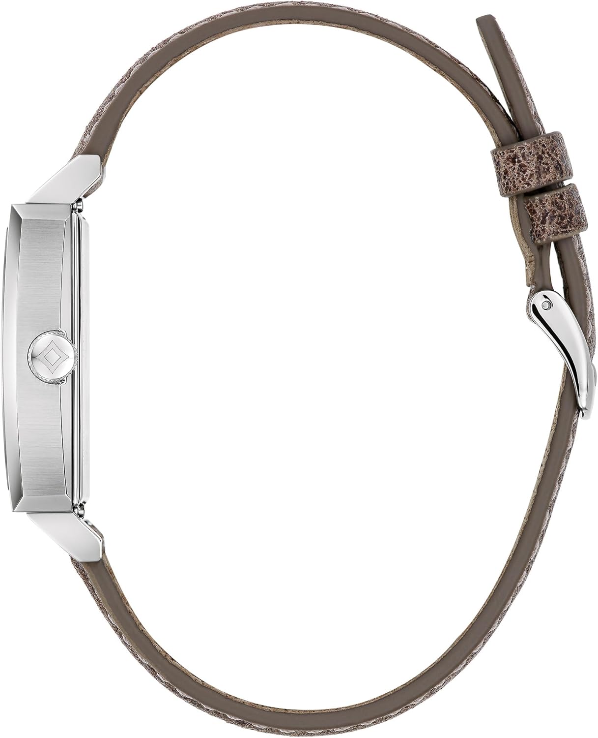 Bulova Men's Frank Lloyd Wright Limited Edition 'Ennis House' Silver Stainless Steel Watch, Grey Leather Strap Watch, Textured Medallion Grey Pattern Dial, 3 Hand (Model: 96A314)