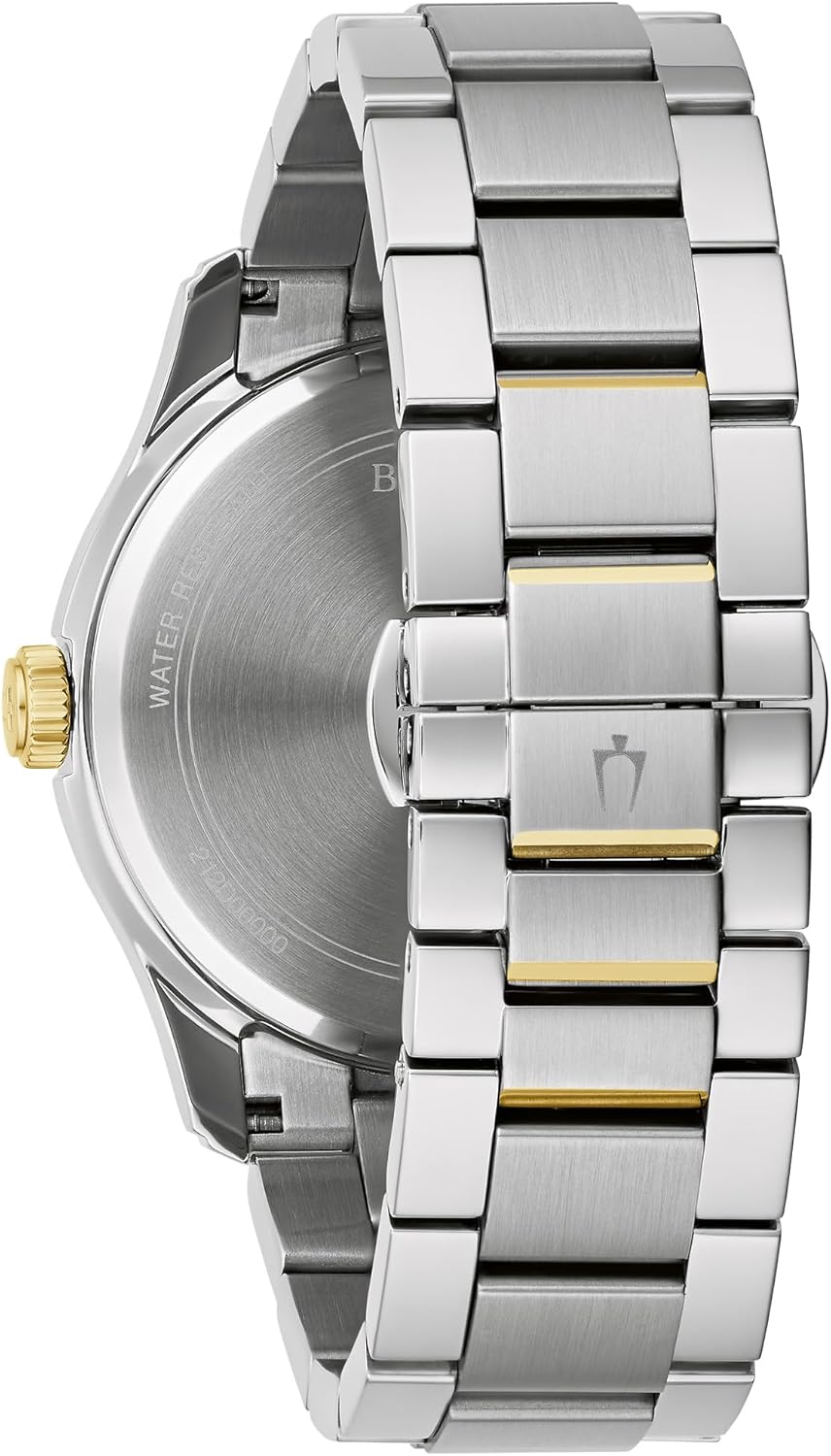 Bulova Men's Classic Wilton Two Tone Stainless Steel 3-Hand Watch, Silver White Dial, Style:98B391
