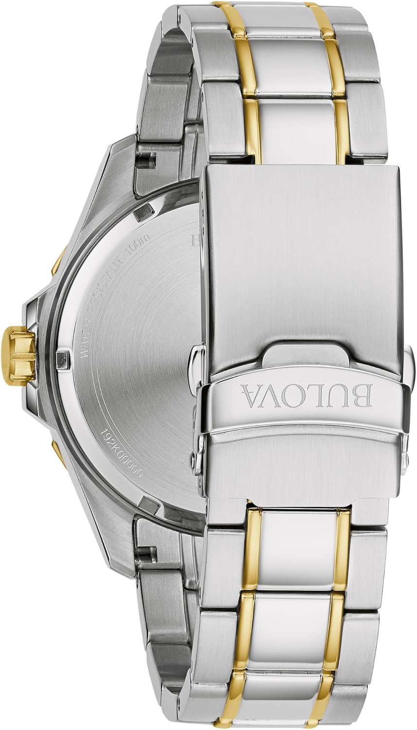Bulova Men's Marine Star 'Series B' 3-Hand Date Quartz Watch, Luminous Markers, Rotating Dial, 100M Water Resistant, 43mm