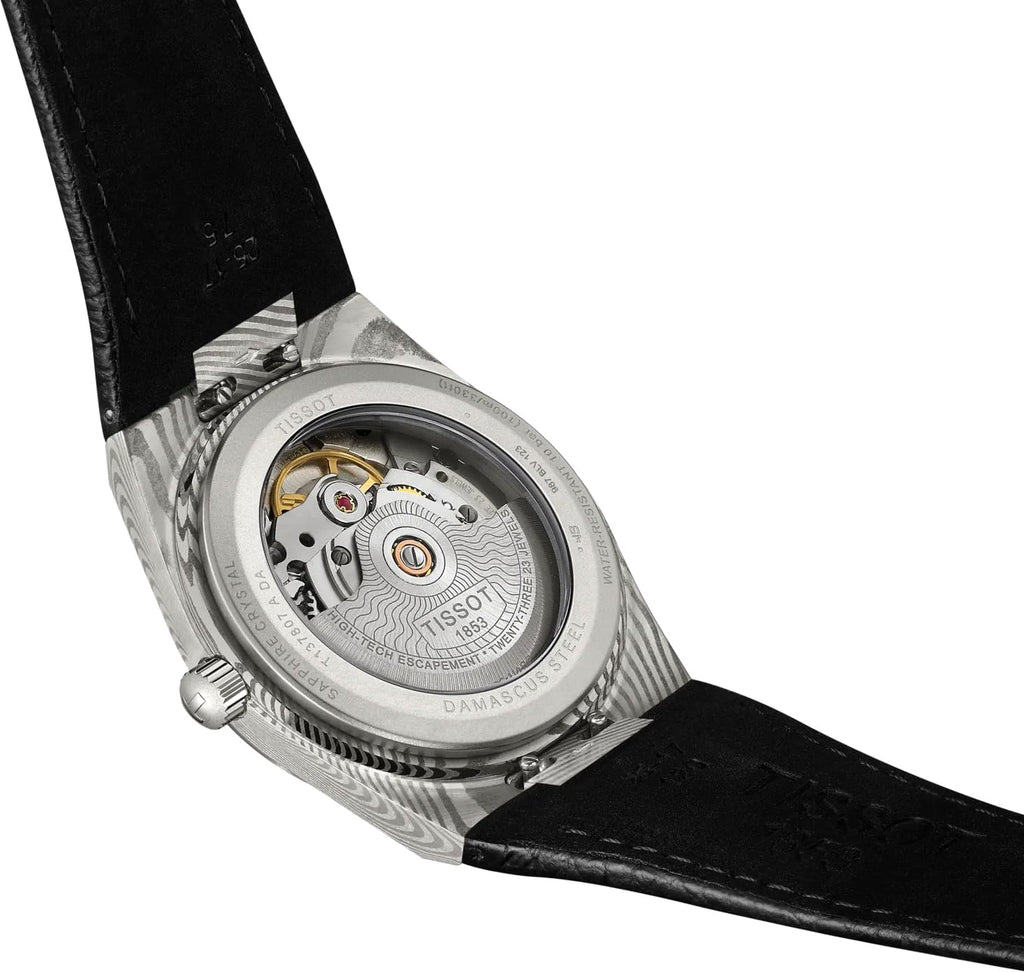 Tissot PRX 38mm, Swiss Automatic Watch for Men, Damascus Steel Case, Grey Dial, T1378079608100