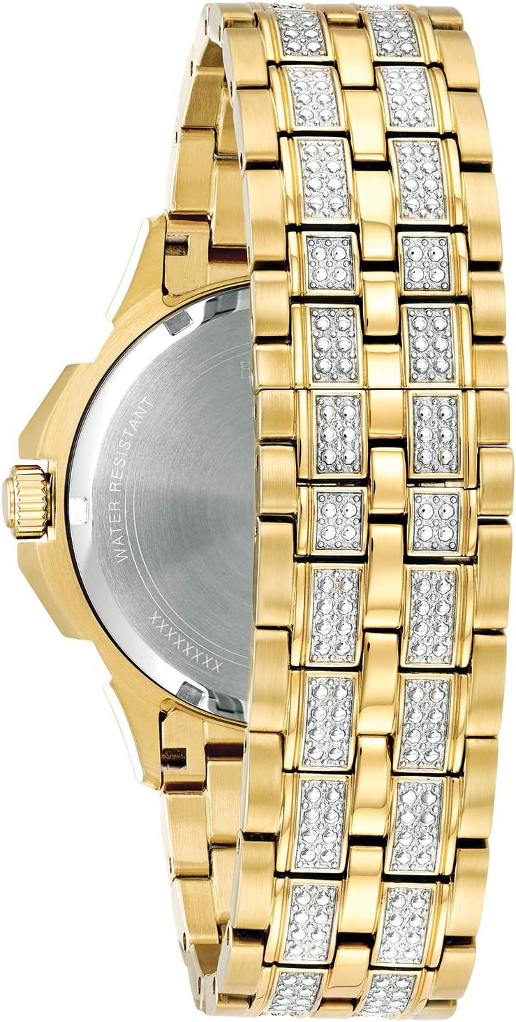 Bulova Men's Crystal Octava Chronograph Quartz Watch, Pave Crystal Dial