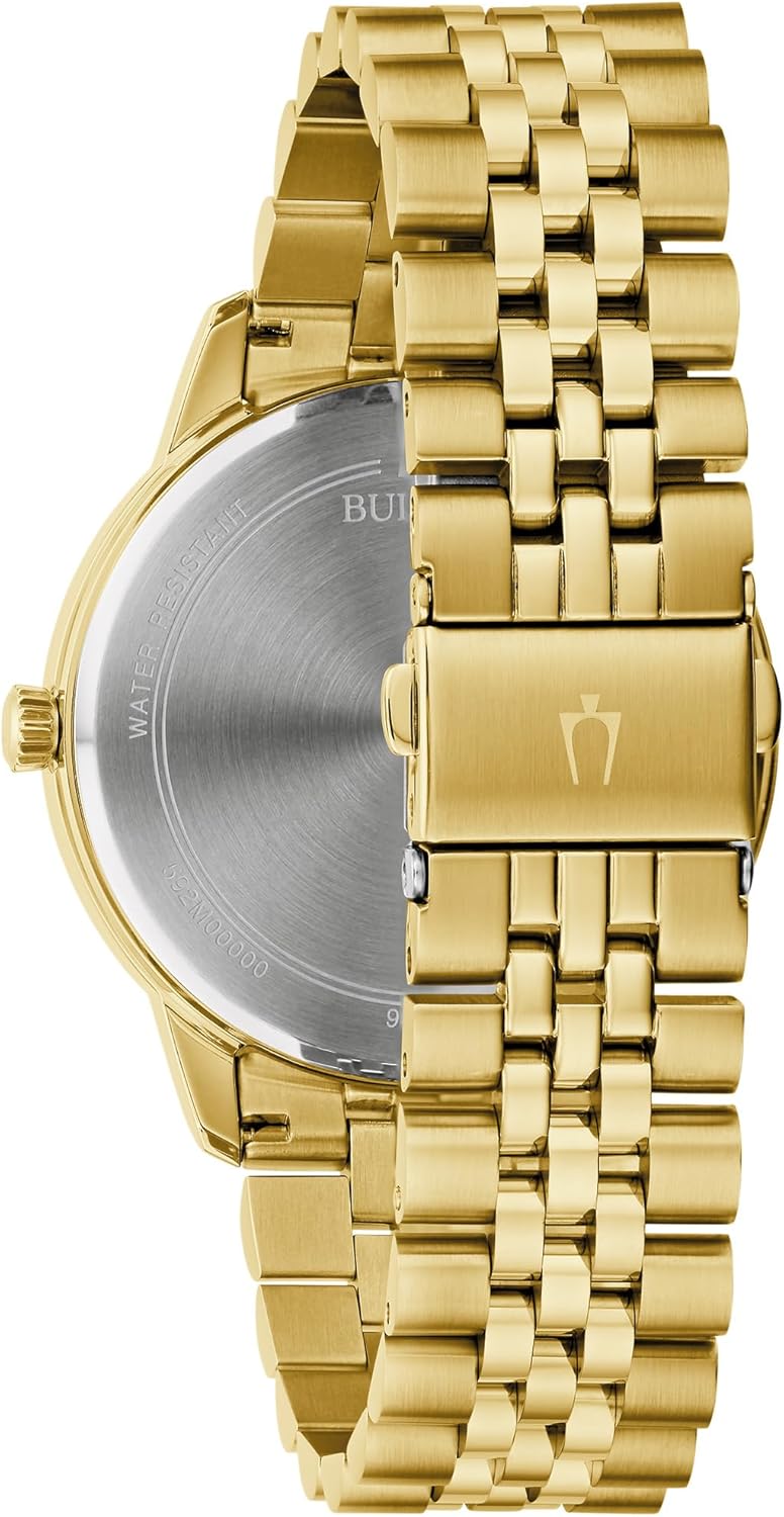 Bulova Men's Dress Classic Diamond Watch, 3-Hand Date Quartz Watch, Stainless Steel Bracelet, 41mm