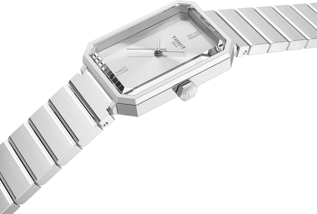Tissot SRV, Swiss Quartz Watch for Women, Stainless Steel Case, Silver Dial, T1601101103300