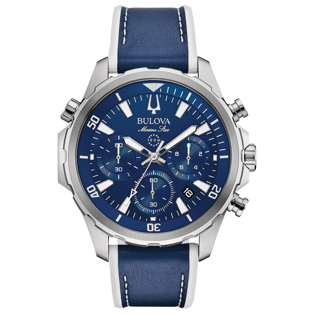 Bulova Men's Marine Star Series B Stainless Steel 6-Hand Chronograph Quartz Watch, 100M