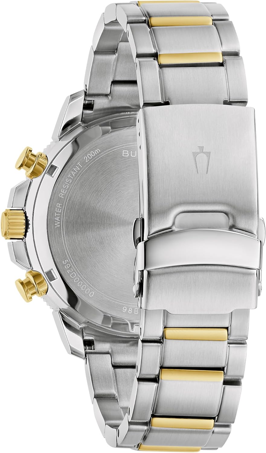 Bulova Men's Quartz Marine Star Series C Chornograph Watch, Two-Tone Stainless Steel Case & Green Dial (Style: 98B469)