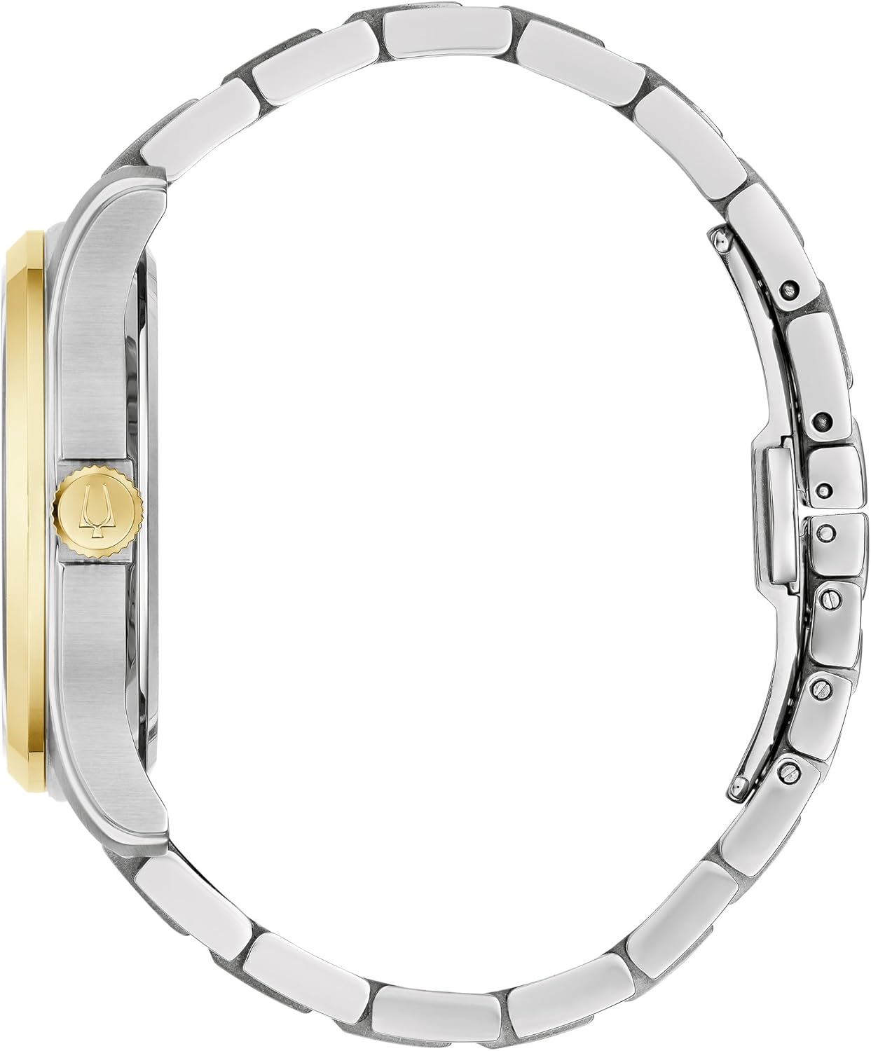 Bulova Men's Classic Wilton Two Tone Stainless Steel 3-Hand Watch, Silver White Dial, Style:98B391