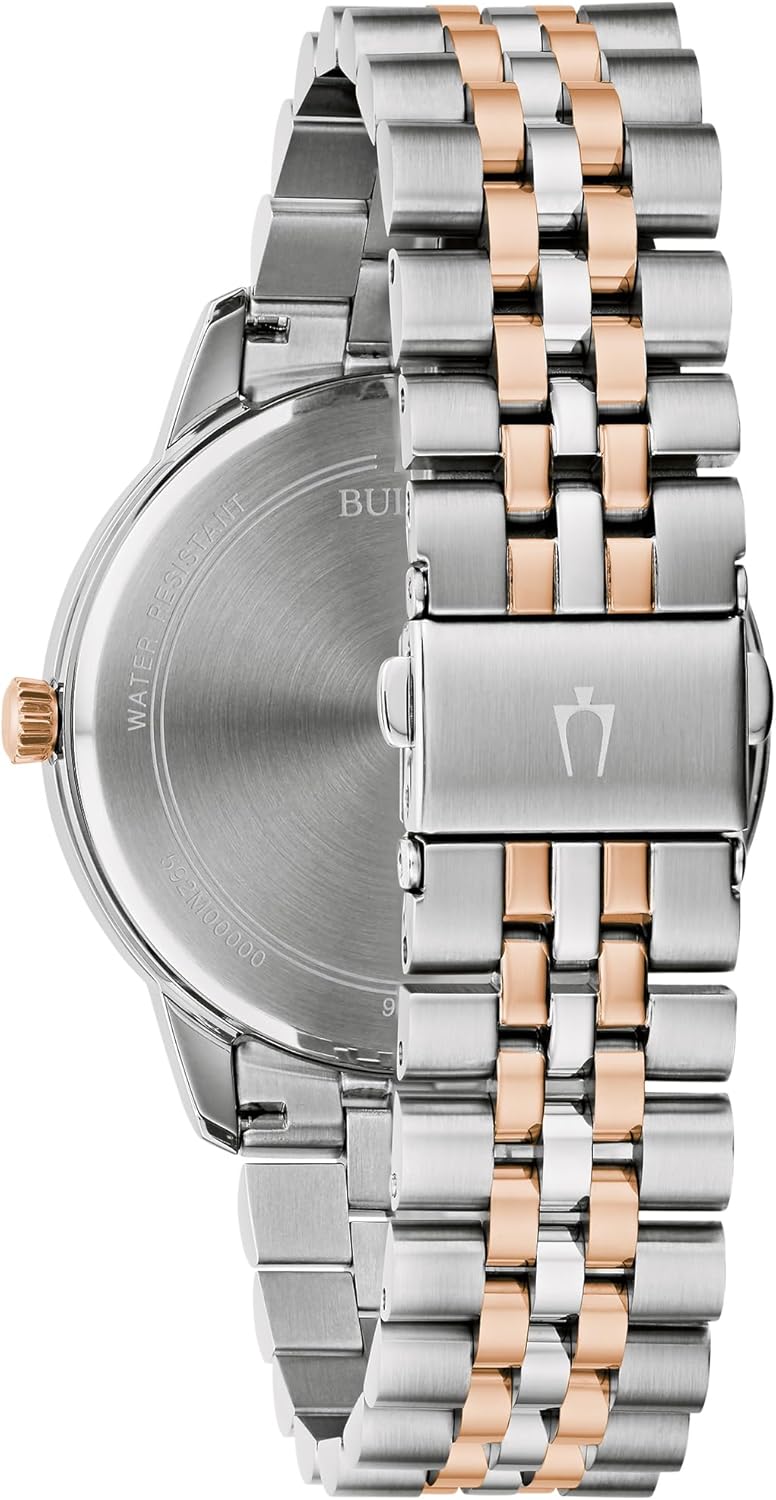 Bulova Men's Dress Classic Diamond Watch, 3-Hand Date Quartz Watch, Stainless Steel Bracelet, 41mm