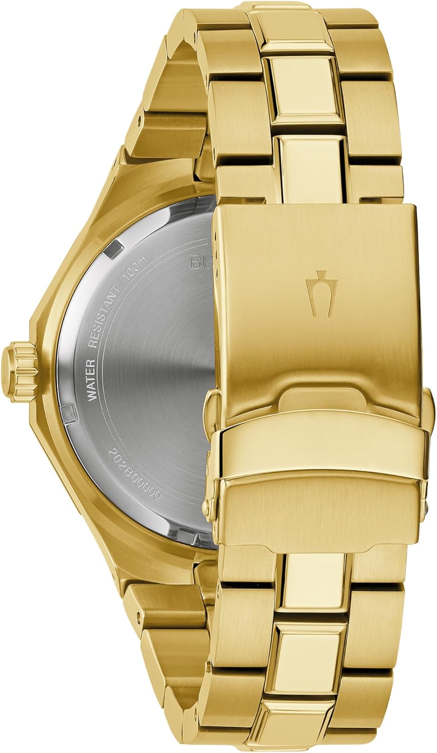 Bulova Men's Classic Stainless Steel 3-Hand Date Quartz Watch with Diamonds and Day Date, 44mm