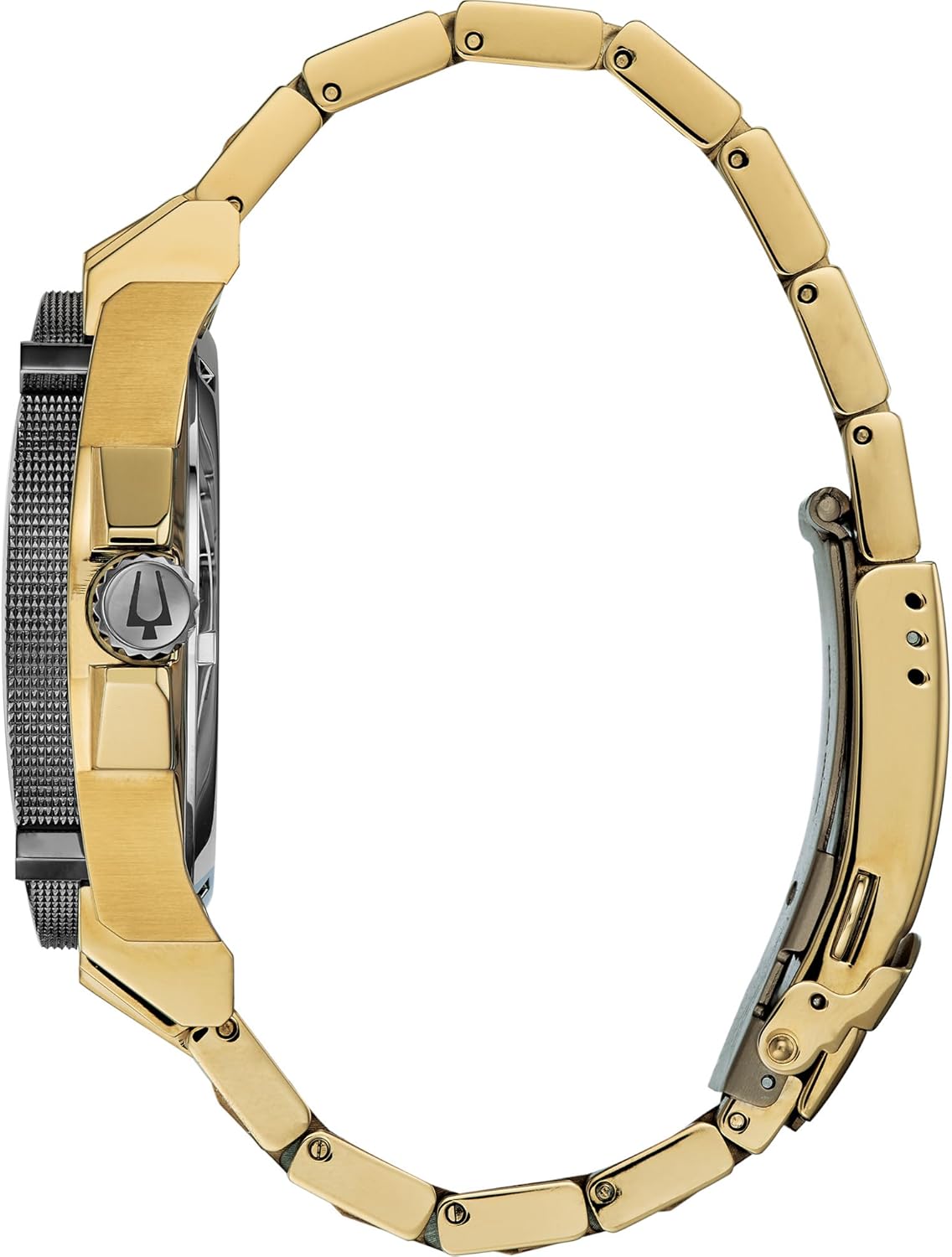 Bulova Men’s High Precisionist Quartz Icon Grey IP and Rose Gold Watch, Diamonds, 300M Water Resistant