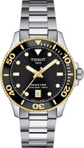 Tissot Unisex Tissot Seastar 1000 36mm 316L Stainless Steel case with Yellow Gold PVD Coating Quartz Watch, Grey, Stainless Steel, 18 (T1202102105100)