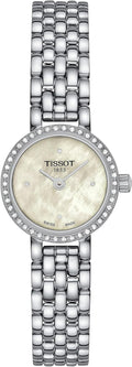 Tissot Womens Tissot Lovely Round 316L Stainless Steel case with Diamonds Quartz Watches, Grey, Stainless Steel, 6 (T1400096111600)