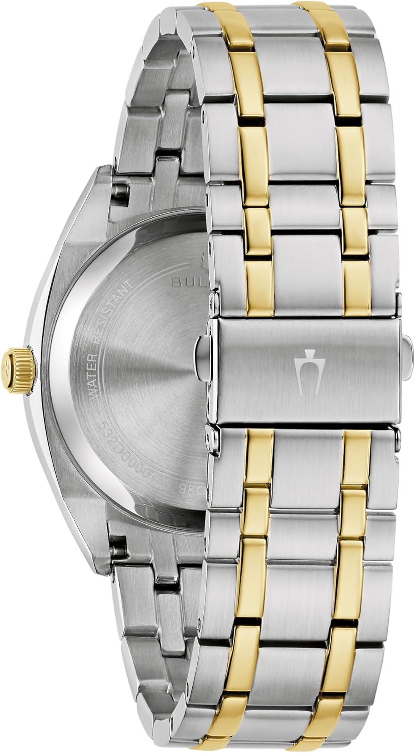 Bulova Men's Classic Dress Surveyor 2-Hand Day/Date Quartz Watch, Luminous Hands, 39mm