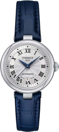 Tissot Womens Tissot Bellissima Automatic 316L Stainless Steel case Automatic Watch, Blue, Leather, 5 (T1262071601300)