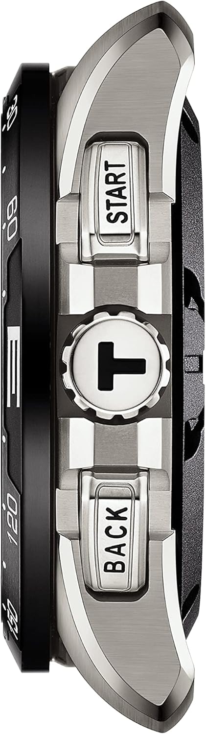 Tissot Unisex T-Touch Connect Solar Antimagnetic Titanium Case Swiss Tactile Quartz Watch with Strap, Grey, 23 (Model: T1214204405100)