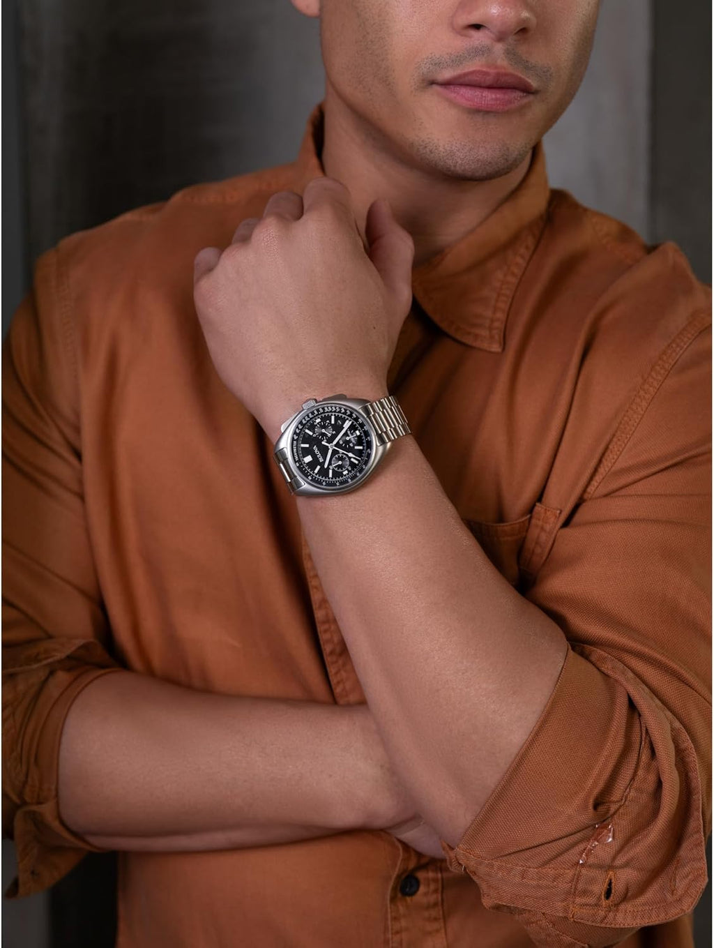 Bulova Men's Archive Series Lunar Pilot 6-Hand Chronograph High Performance Quartz Stainless Steel, Sapphire Crystal Style: 96B258