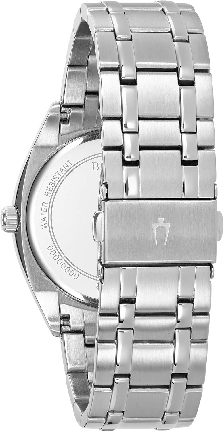 Bulova Men's Classic Dress Surveyor 2-Hand Day/Date Quartz Watch, Luminous Hands, 39mm