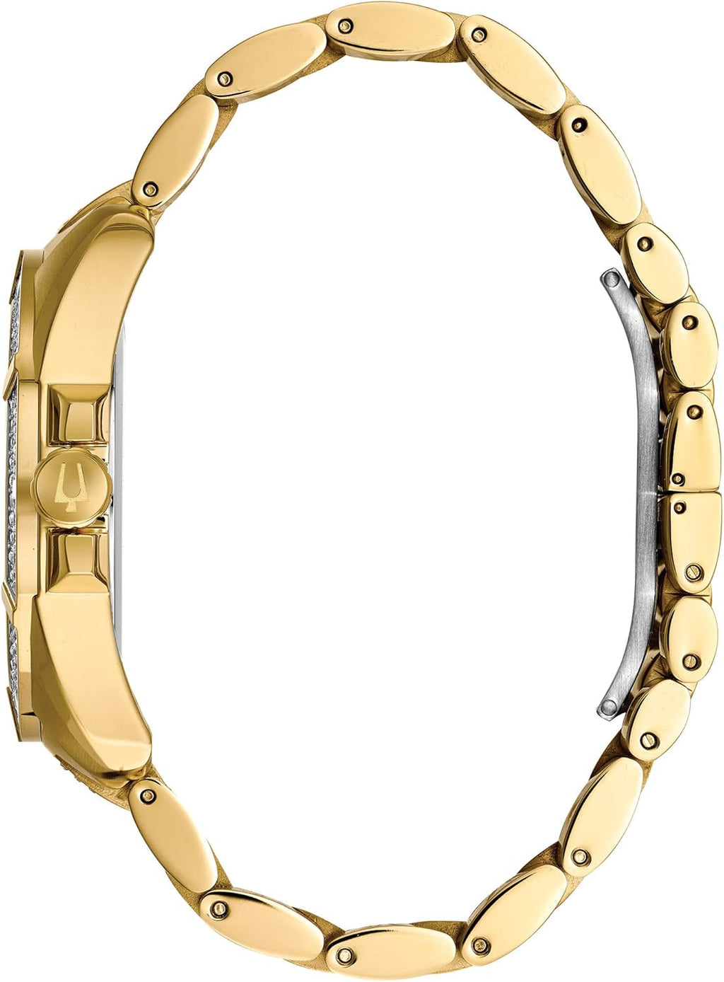 Bulova Men's Crystals Phantom Gold Tone Stainless Steel 6-Hand Multi-Function Quartz Watch Style: 98C128